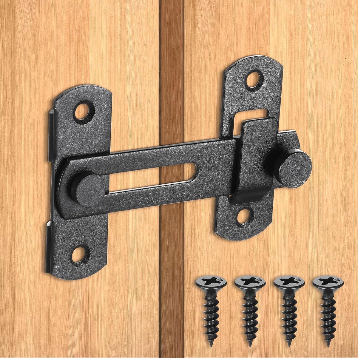 180° Sliding Door Lock, Flipslide Door Lock Stainless Steel Door Lock Door Lock Door Lock Door Lock for Doors Black Door Lock Locks for Barn Windows Closet Garage