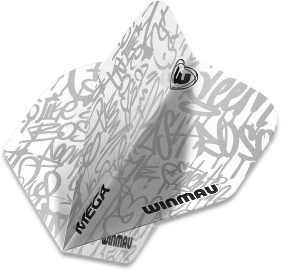 Winmau Mega Standard Graphic White - Dart Flights van Merkloos — afbeelding 2