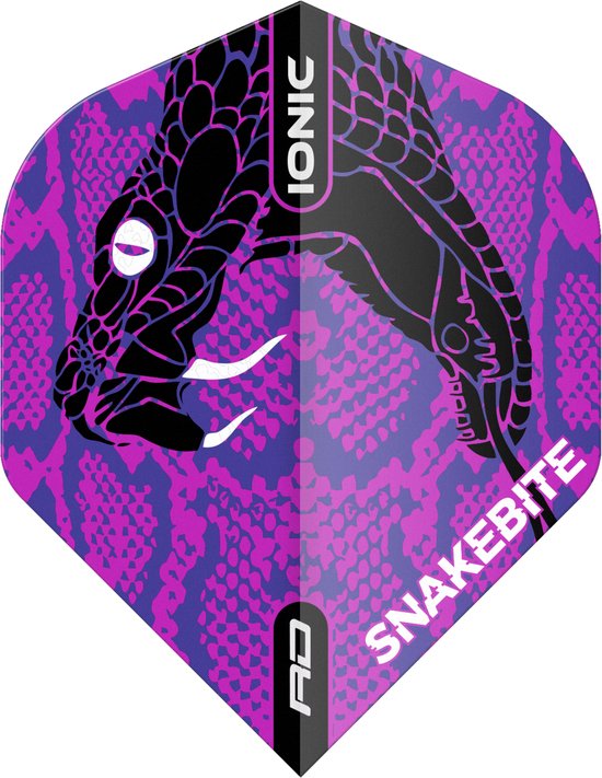 Reddragon Snakebite Ionic Snake Head Dart Flights - Paars van Reddragon — afbeelding 2
