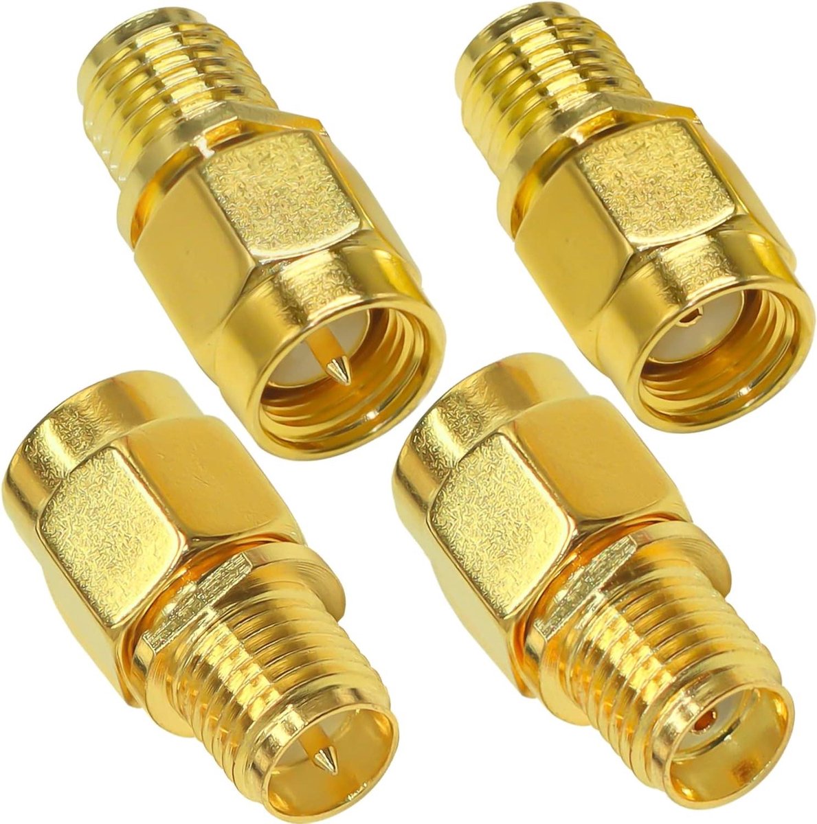CSGoods - Set van 4 SMA Coax Connector Geslacht Changers voor Radio Antenne en Audio met Lage Loss Coaxiale Connector