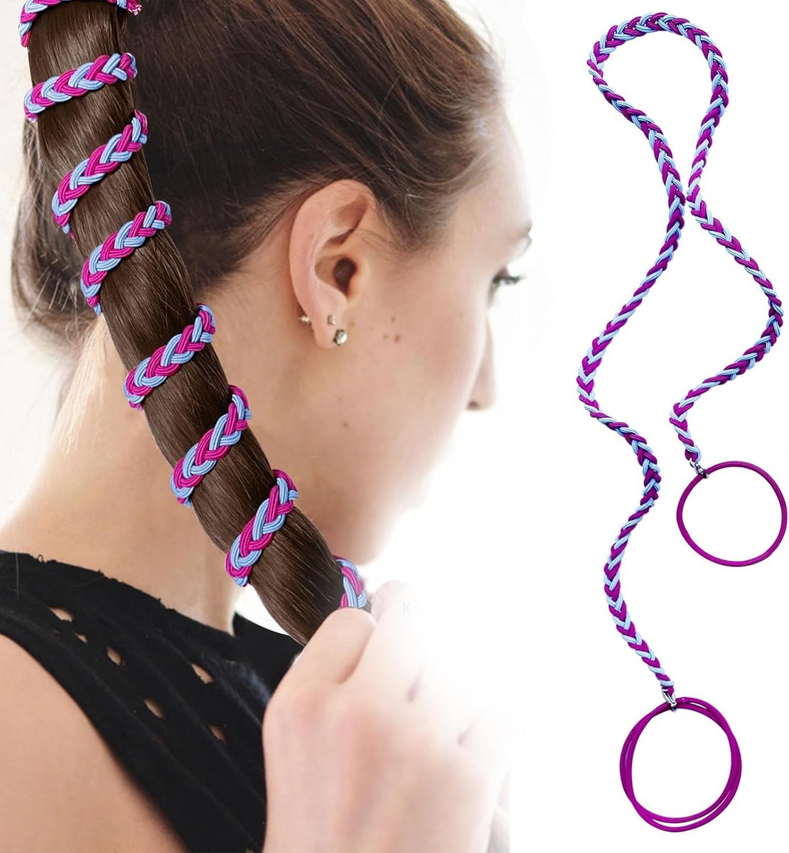 Spiral Haar Elastiek Sport Scrunchie - Haartouwen voor Vlechten