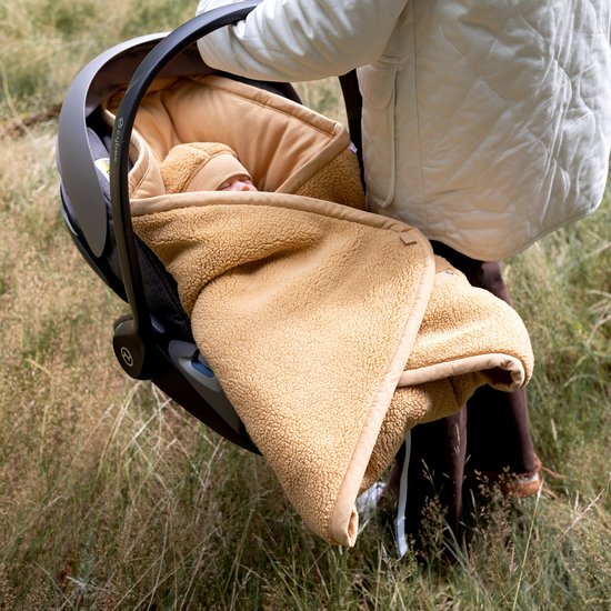 BEMINI Voetenzak - Biside 0-12m - Knusse teddy - Oker van Bemini — afbeelding 3