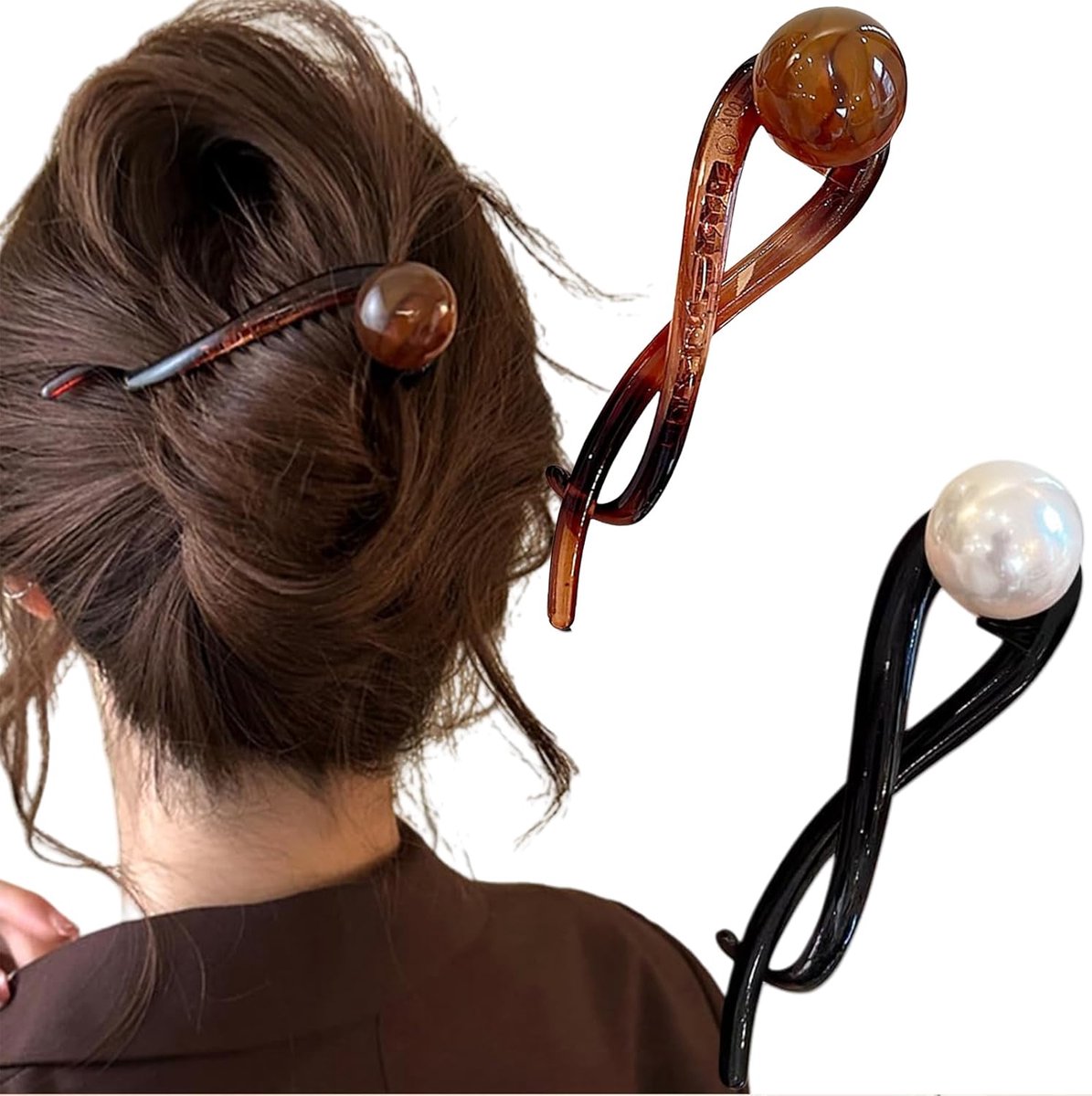 Elegante haarspelden met parels - set van 2 stuks voor vrouwen, haaraccessoires