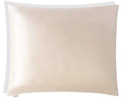 Kussensloop Wocha 100 % soie de mûrier biologique de Premium – 22 Momme – Soie 6A de la plus haute qualité – Antibacterieel par Technologie Silver Ion – Champagne – 60 x 70