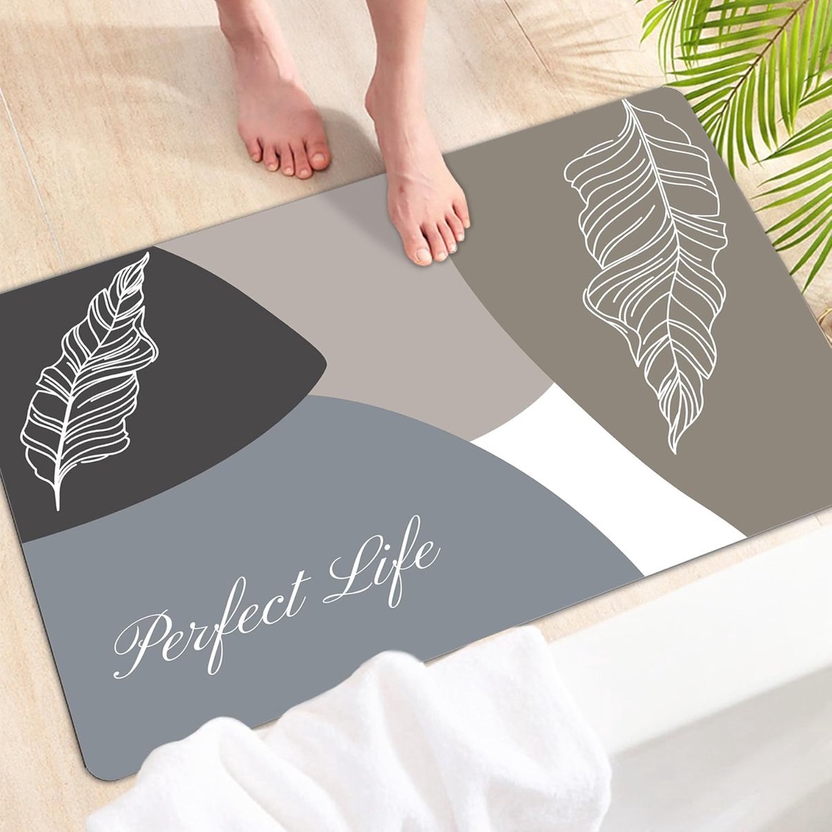 Stunq® Super Absorberende Vloermat 40x60 cm voor Badkamer en Keuken, Antislip, Waterdicht en Afwasbaar