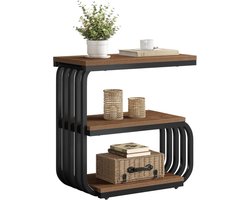 Tribesigns Bijzettafel 60cm Hout-Metaal