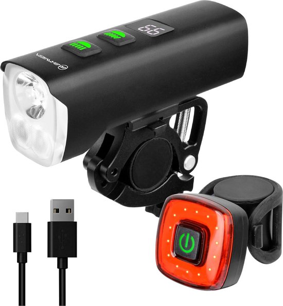 RAVEMEN 2400 lumen fietskoplamp, PR 2400 antiverblindingsschijnwerper met draadloze afstandsbediening, OLED-runtime-display Type-C IPX8 waterdicht voor weg-/mountainbiken RAVEMEN 2400 lumen fietskoplamp, PR 2400 antiverblindingsschijnwerper met draadloze afstandsbediening, OLED-runtime-display Type-C IPX8 waterdicht voor weg-/mountainbiken