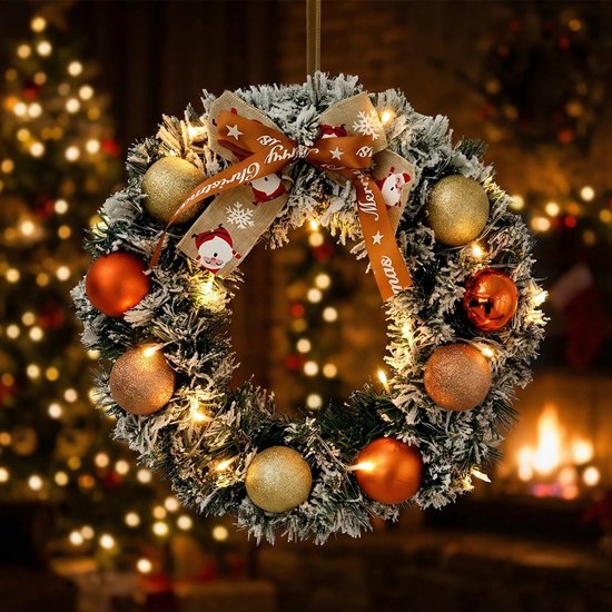Kerstkrans Rood-Goud - Kerst Centrale