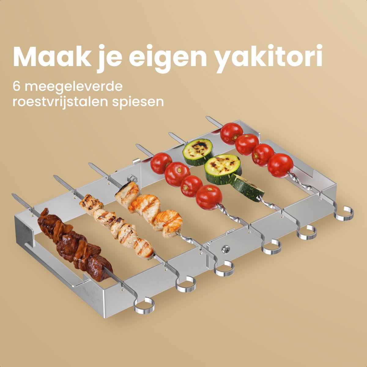 KitchenBrothers Kamado Hibachi Grill - Met Grillrek en Stokjes - Houtskool Barbecue - PFAS-vrij - Shichirin Tafelgrill - Rechthoekige BBQ - Keramische Barbecue - Zwart – foto 4