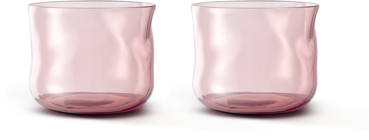 Paveau Swirl Silt - Ribbed Waterglazen - 2 Stuks - Duurzaam Borosilicaatglas