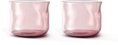 Paveau Swirl Silt - Ribbed Waterglazen - 2 Stuks - Duurzaam Borosilicaatglas