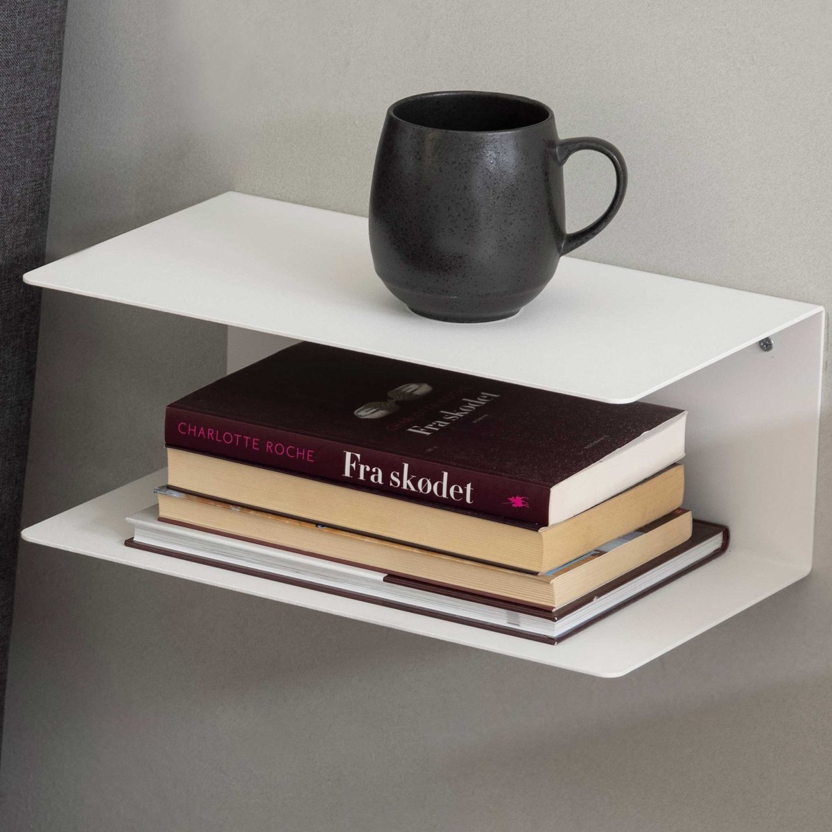 Wandplank Jolie 2 legplanken - wit - Actona - Wandrek - Wit - Metaal - Set van 2