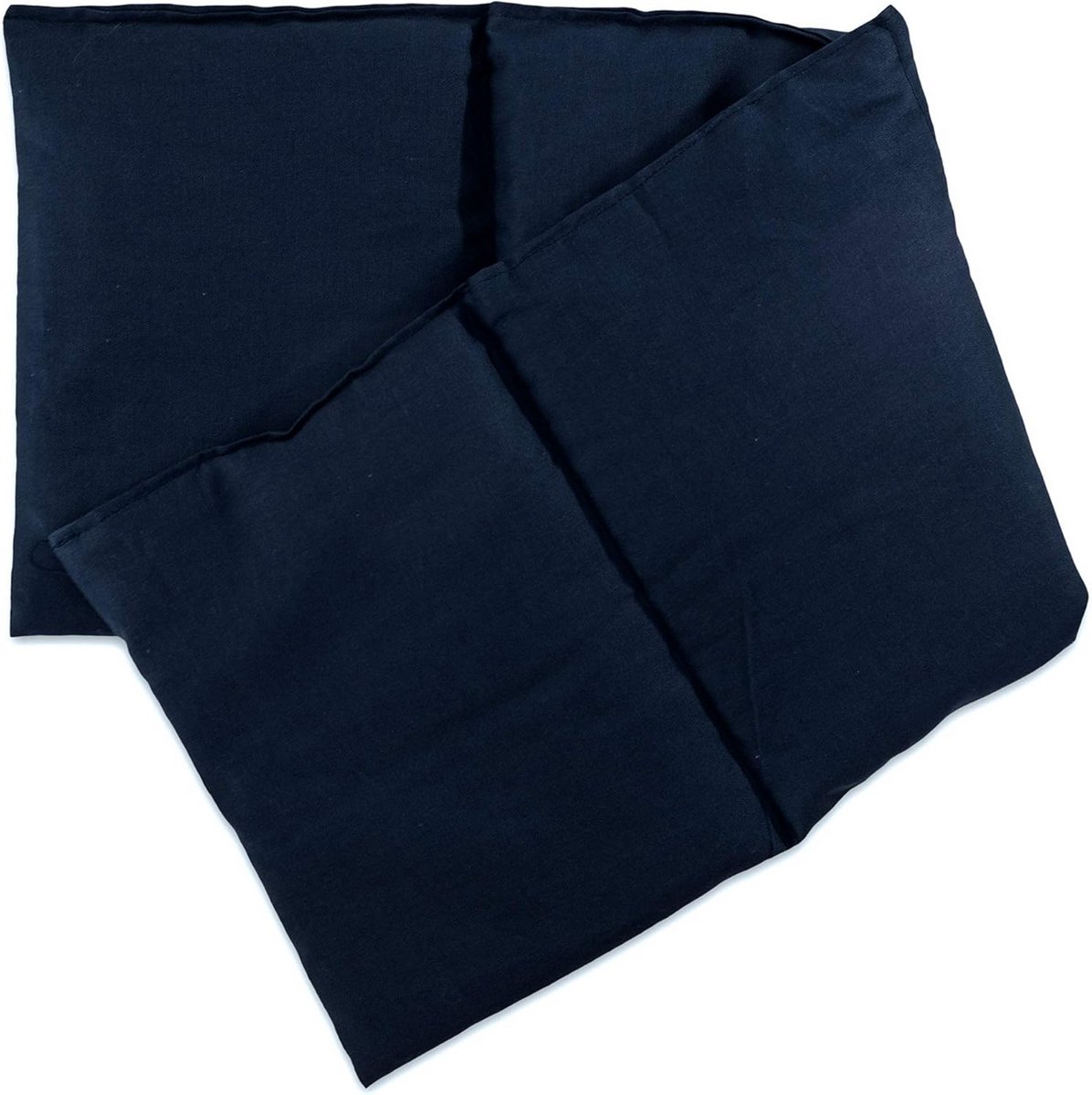Warm en Koud Kussen met Granulaatvulling 20x60 cm - 4 Vakken - Donkerblauw