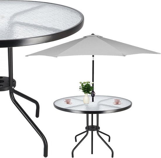 Express Murcia Uitschuifbare tuintafel met glazen tafelblad 150/210
