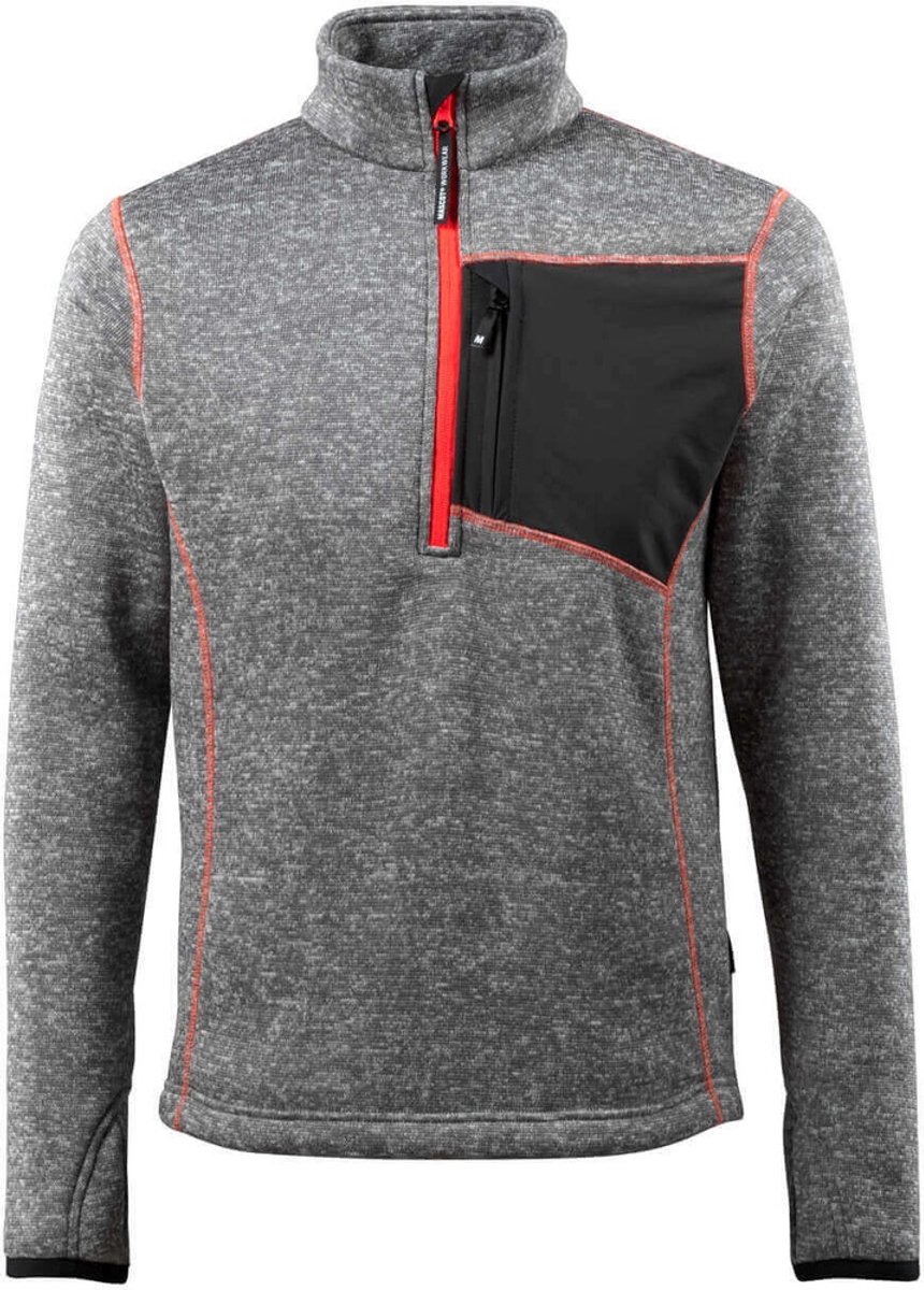 Mascot Hardwear Gebreide trui met korte rits 50149-951 - grijs-gemêleerd - 3XL