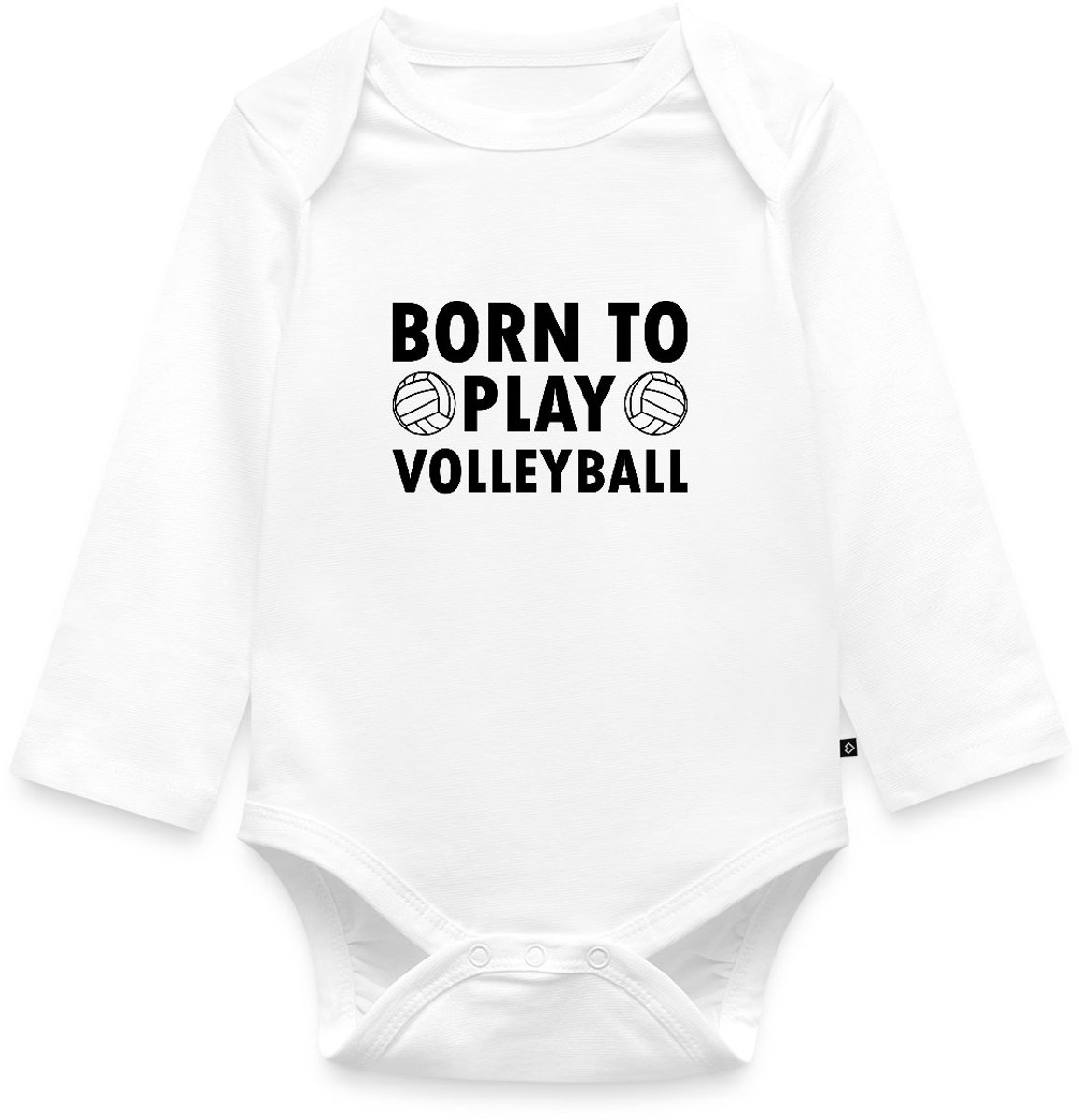 Geboren Om Volleybal Te Spelen Baby Rompertje Met Lange Mouwen