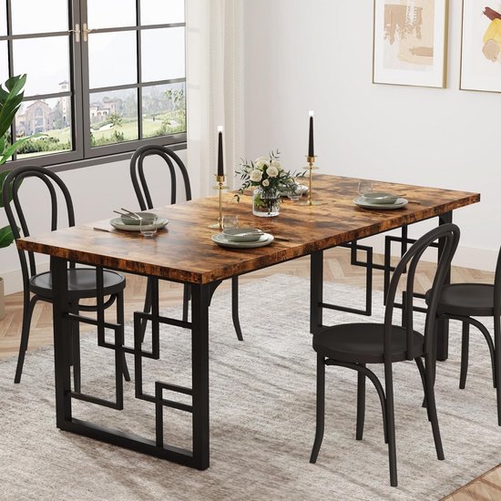 YOUDENOVA Ronde eettafel, 120 cm, houten eetkamertafel, voor