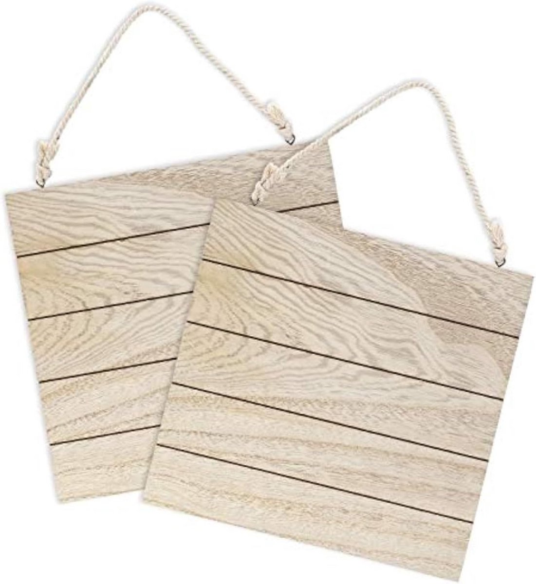 Houten Platen Blanks voor Knutselen en Decoratie 24x24 cm 2 Stuks