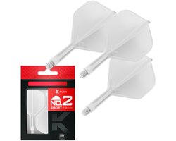 Target K-Flex White NO2 - Dart Flights - Short