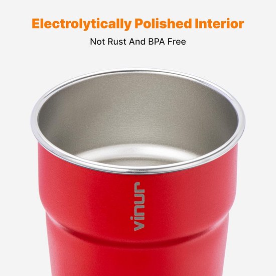 RVS Drinkbekers Set Van 4 Stapelbare Metalen Beker Voor Reizen rvs-drinkbekers-set-van-4-stapelbare-metalen-beker-voor-reizen