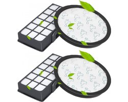 Twee vervangende filterpatronen geschikt voor de Rowenta Silence Force Cyclonic 4AAAA stofzuiger, compatibel met RO76xx modellen.