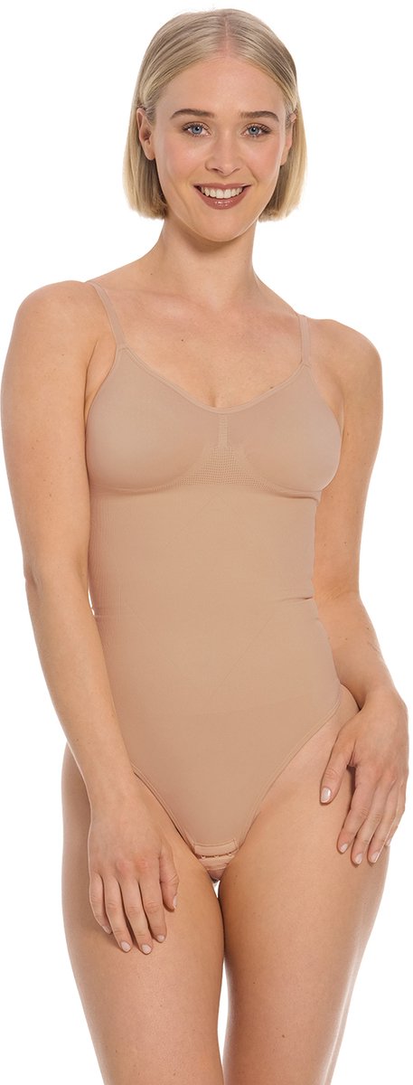 MAGIC Bodyfashion corrigerende String Body - Thong body - Shapewear correctie bodysuit - M - Cappuccino - Corrigerend ondergoed - M- Corrigerend ondergoed - M