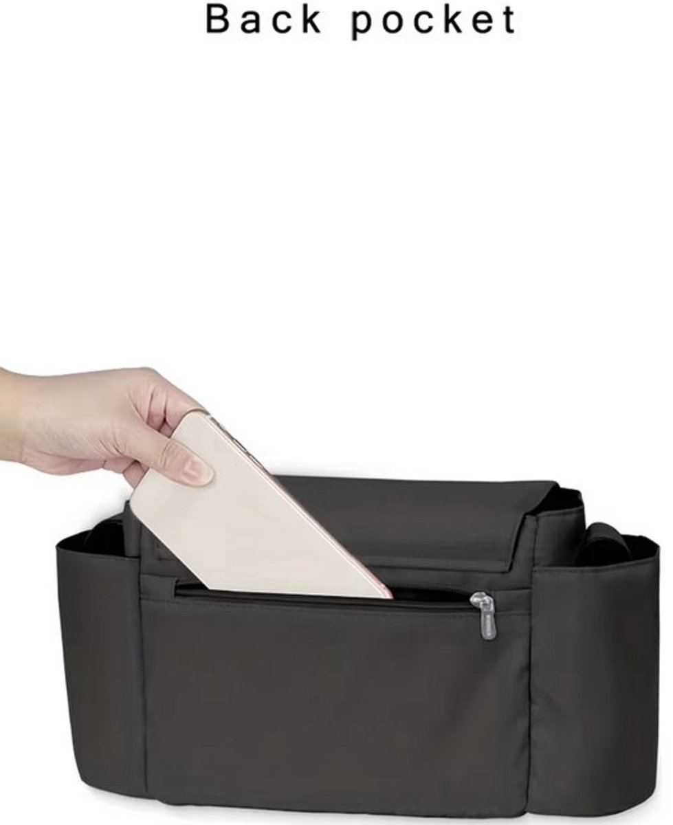 Baby Wandelwagen Organisator - Inclusief Gratis Bijtring - Tas voor Buggy - Baby Wandelwagen Accessoires - Kinderwagen Organizer - Kinderwagen Luiertas - Flessenhouder - Praktische Kinderwagen Tas — afbeelding 3