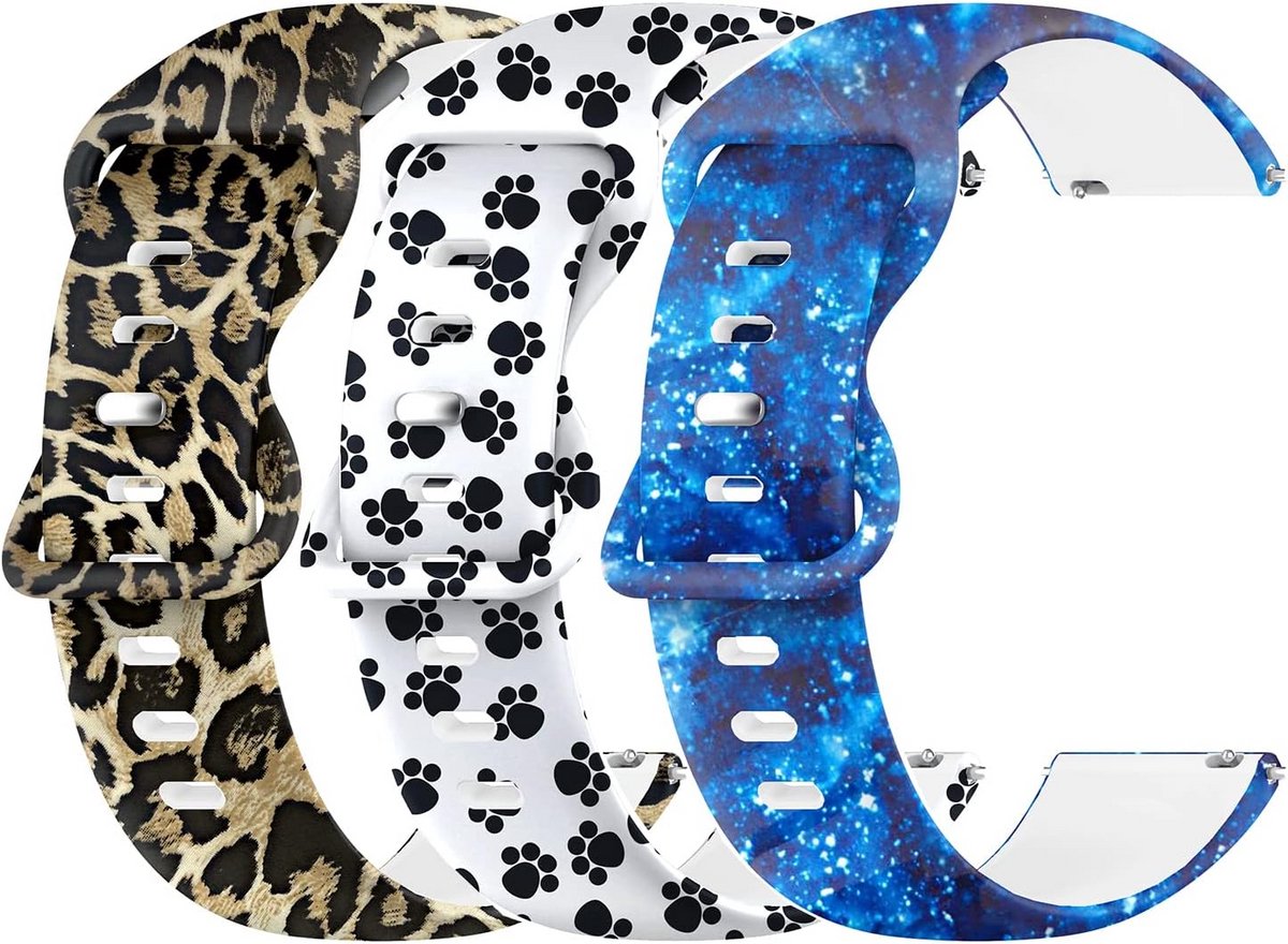 Siliconen Horlogeband 20mm & 22mm met Snelsluiting - Ademend Reserveband voor Smartwatch en Sporthorloges