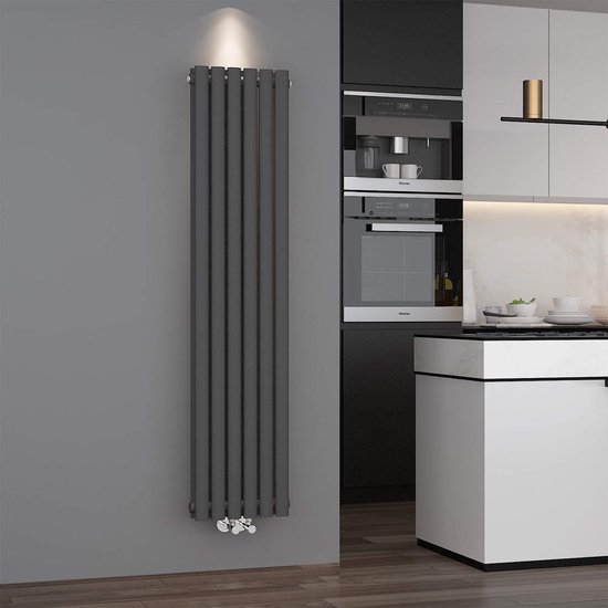 Dubbele Radiator Verticale Dubbellaagse Design Radiator Antraciet 1600x354mm Hoge ...
