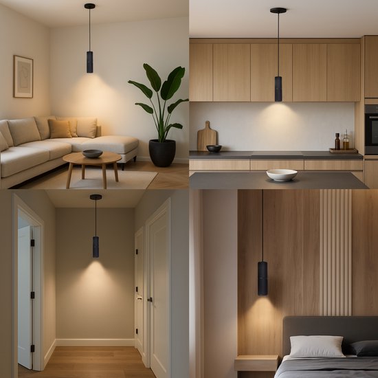 Brilliant Marty - Lampe suspendue - LED GU10 - Zwart