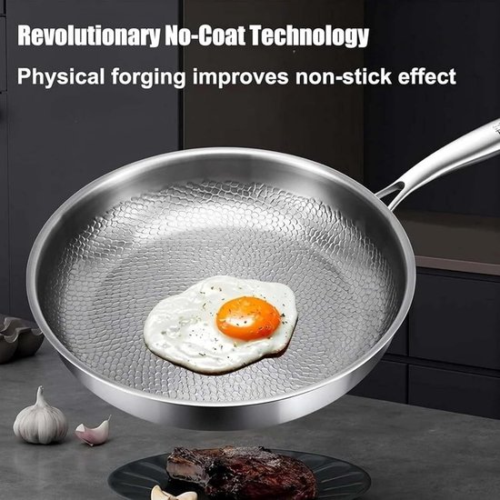 Pure Titanium Pan, Titanium Gehamerde Pan Pro Met Deksel, Lichtgewicht