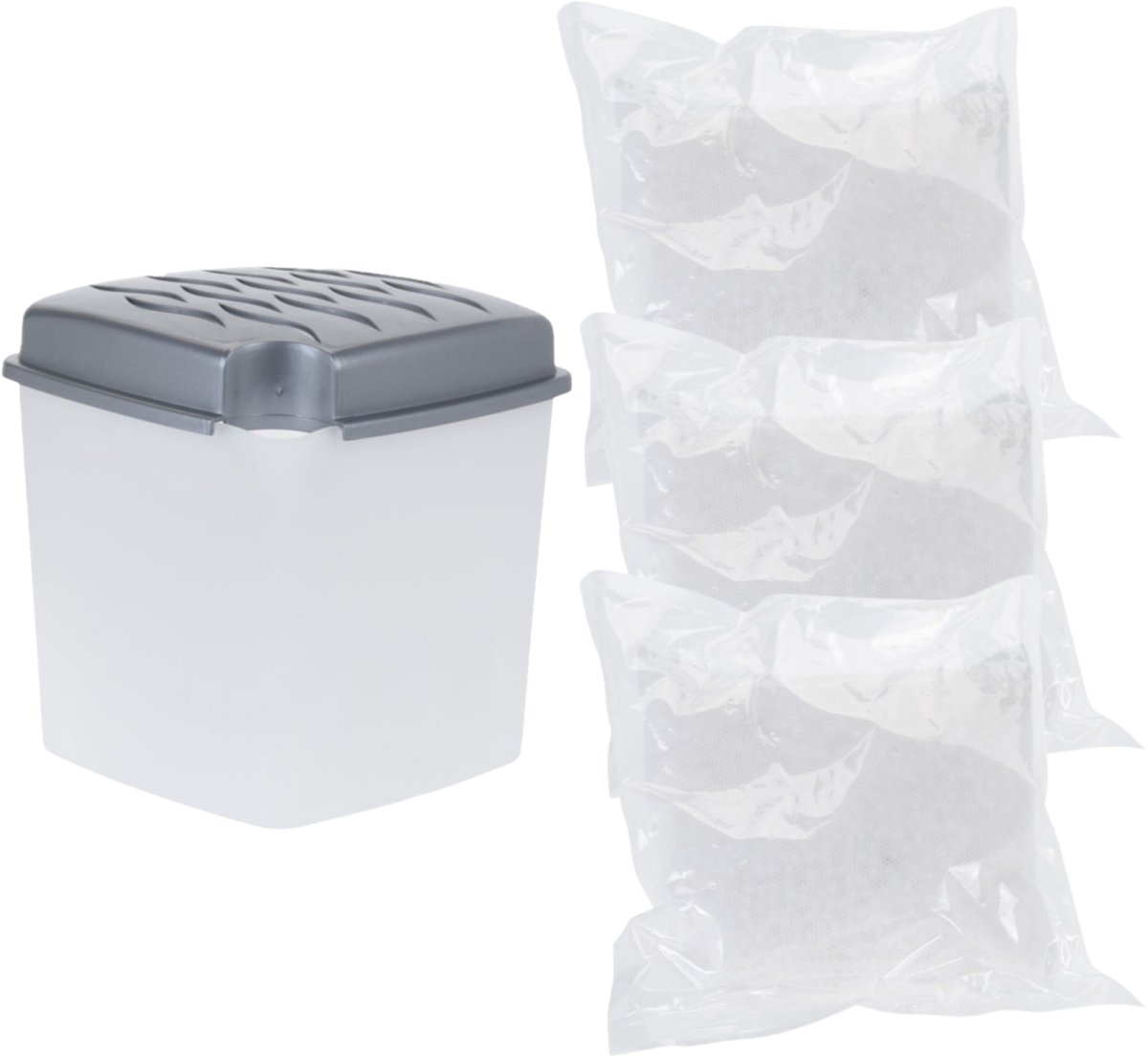 Ultra Clean Vochtopnemer - 1 Liter - met 3x vulling 350 gram - vochtvanger - Voorkomt geurtjes en schimmels