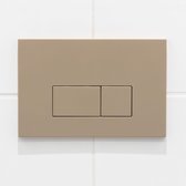 FugaFlow Eccelente Press Bedieningsplaat - voor Geberit UP320 inbouwreservoir - dualflush - rechthoekige knoppen - kunststof taupe