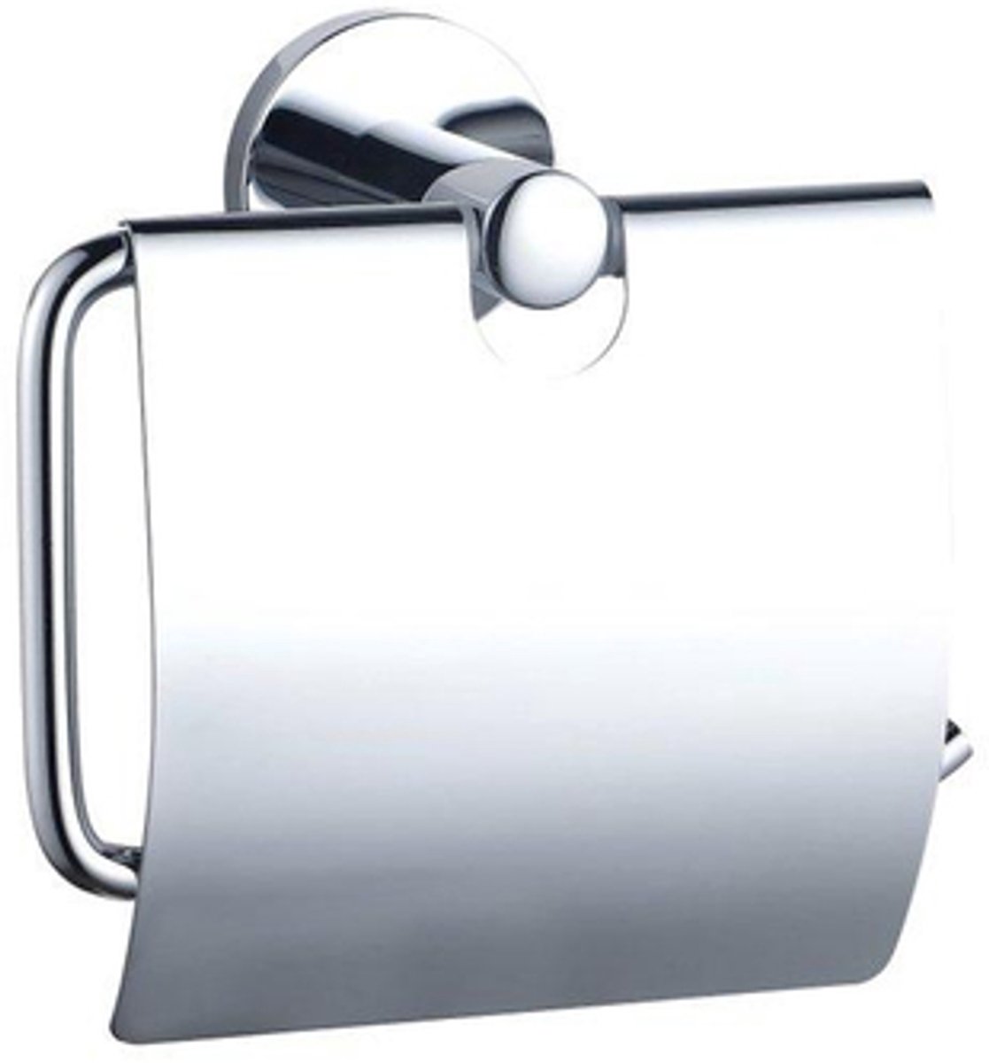 FugaFlow Eccelente Acces Toiletset 3-delig - toiletrolhouder met klep - toiletborstel - handdoekhaak dubbel rond - chroom