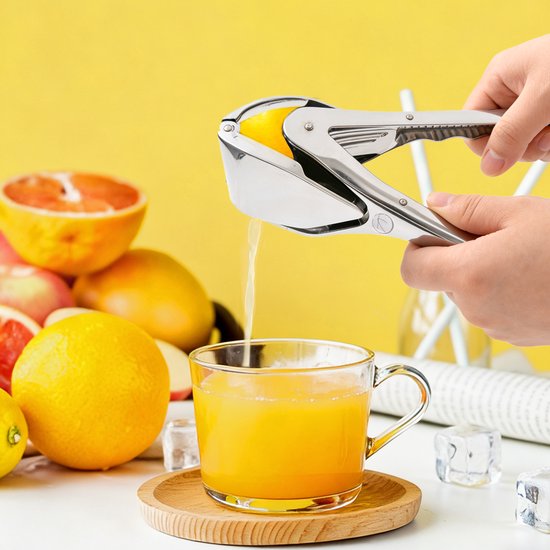 Robuuste Citroenpers - Premium Citrus- & Limoenpers - Zink - Vaatwasserbestendig van Merkloos — afbeelding 3