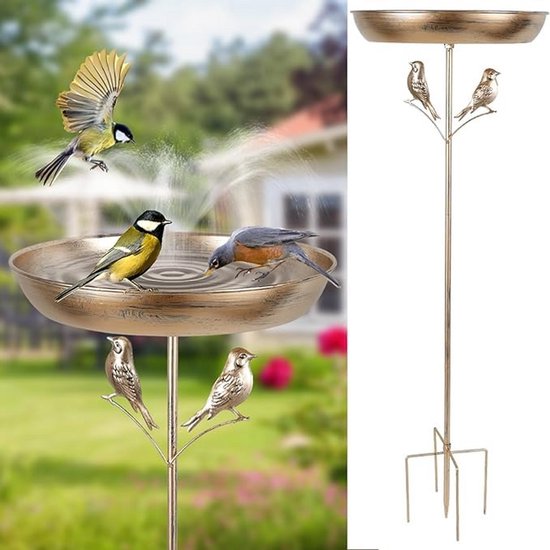 Hangend Vogelbad & Voederplateau - 2-in-1 Vogelvoeder Tray Voor Wilde Vogels Tuinaccessoire Voor Achtertuin Vogels Lokken Blauw 1 Set