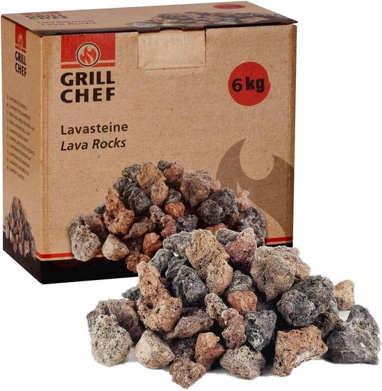 Lavastenen Grillen 6 kg voor Gas- en Elektrische Barbecue