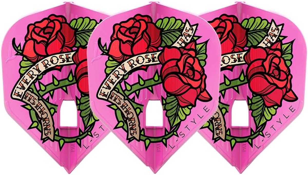 Dartflights L-Stijl Hoogwaardige Kwaliteit Roze