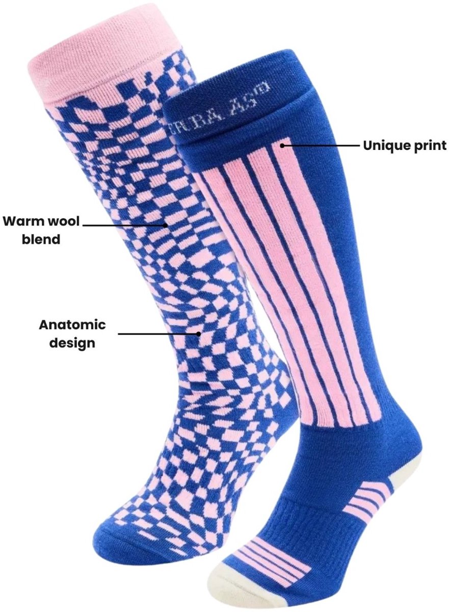 Poederbaas Skisokken Dames 2 paar Ballpoint Blauw