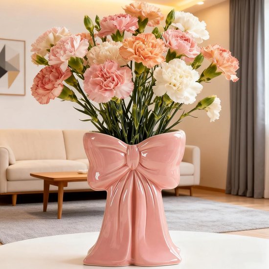 Richmond Interiors Vaas Bowenn Pink Roze Strik » CHE Interiors