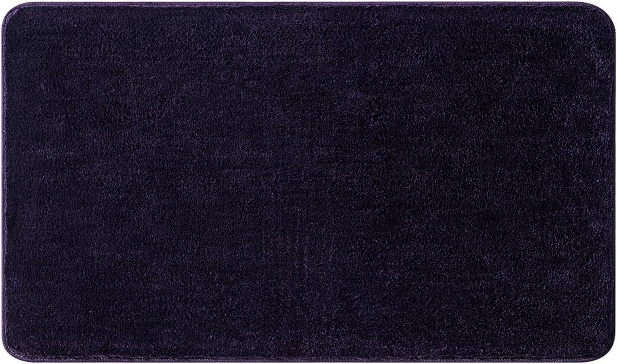 Stunq® Zeer Absorberende en Antislip Badmat voor Woonkamer, Slaapkamer en Badkamer, 50 x 80 cm, Donkerpaars