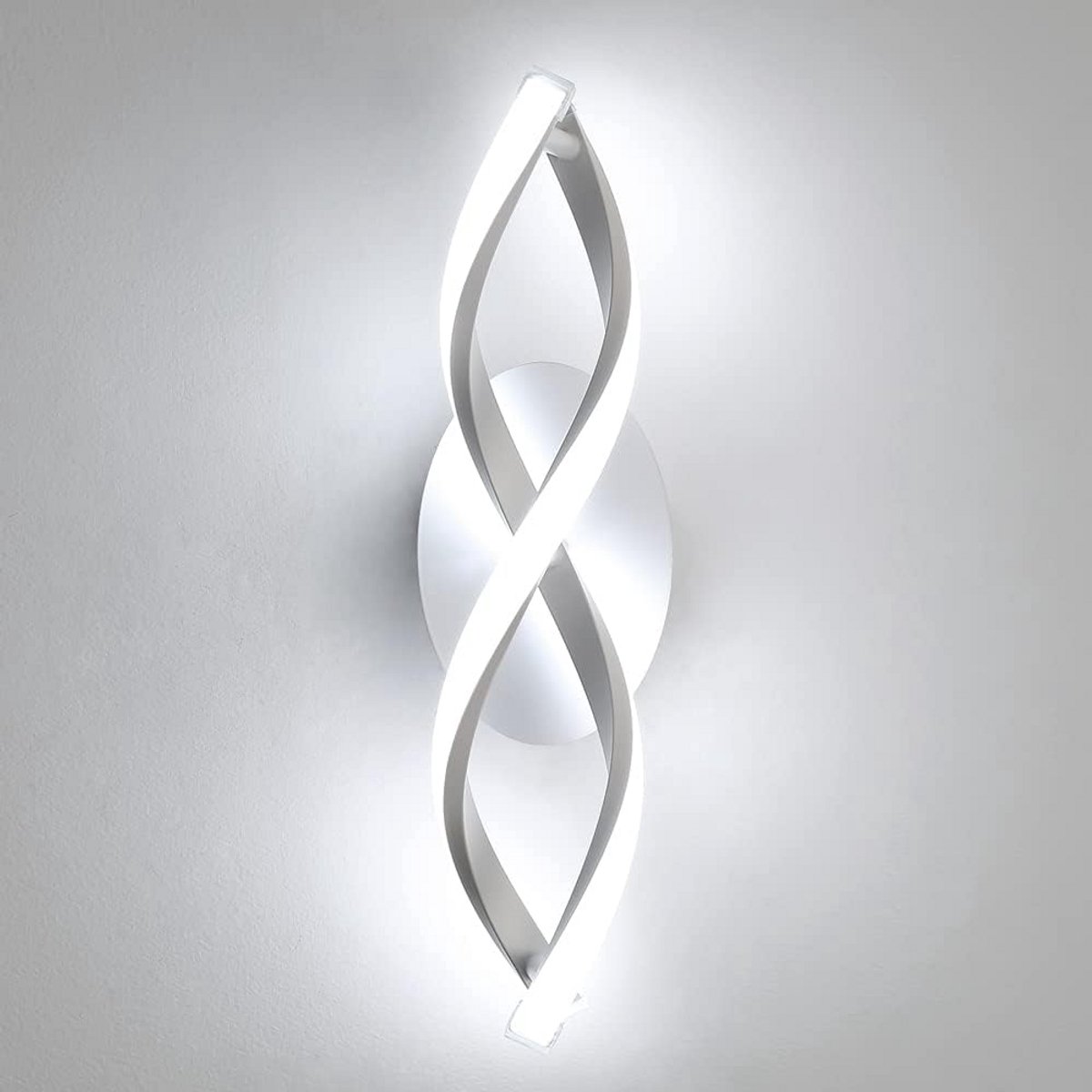 Moderne LED Wandlamp Gebogen Design Koud Wit Licht voor Woonkamer Slaapkamer