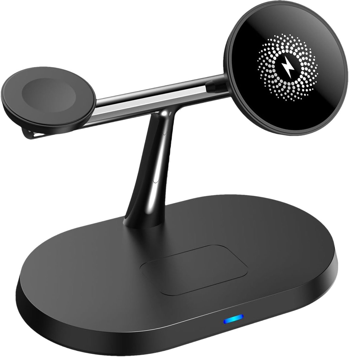 Verstelbare hoek oplaadstation, snel draadloos oplaadstation, 6,3 x 3,74 x 4,65 inch verstelbare kijkhoek, draagbaar en handig, multifunctionele telefoonhouder voor thuisreizen