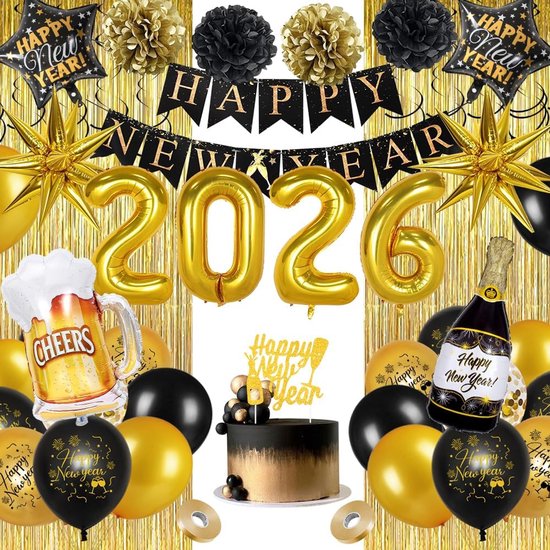 2 stuks Happy New Year haarbanden, hoofdtooi, 2025 oudejaarsavond 2 stuks Happy New Year haarbanden, hoofdtooi, 2025 oudejaarsavond