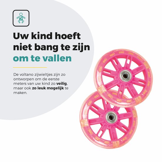 Voltano Zijwieltjes LED Verlichting - Roze - 12-20 inch van Voltano — afbeelding 4