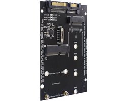M.2 SATA Adapter – M.2 SSD naar SATA – 6Gbps – NGFF/mSATA – B+M Key – TH02 – Zwart