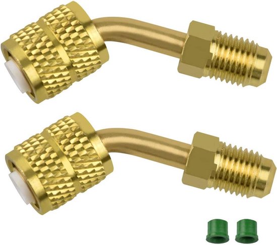 R410a Adapter 5/16 SAE F naar 1/4 SAE M Flare, 4 stuks set met