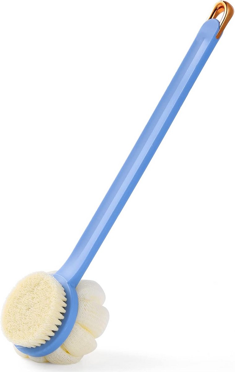 Lange Doucheborstel met Zachte Haren en Pompoen Loofah voor Rugscrub