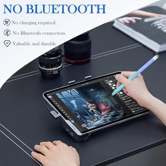 Universele tablet-stylus Geschikt voor touchscreen, 4 stylussen, 2-in-1 capacitieve touch-stylus, touchpen compatibel met Android/iOS-smartphones, tablets van Merkloos — afbeelding 3