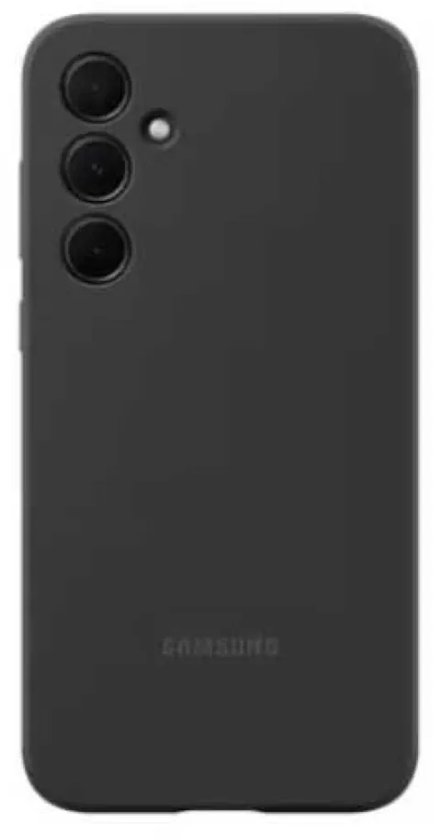 Zwarte Samsung silicone case voor Galaxy A55 5G.